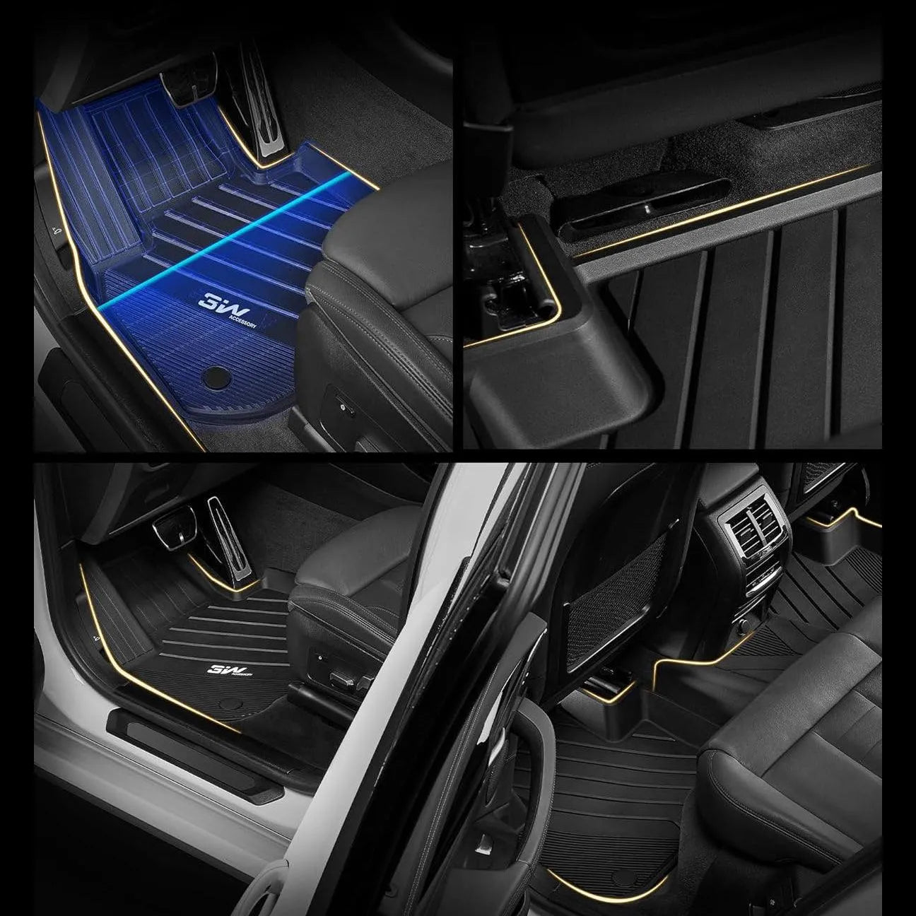 3W All Weather Car Mats For BMW X3 G01 2018-2023 LHD